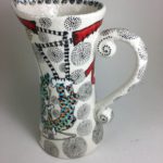 Large Pitcher/vase #2 (sipping ladies)
