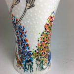 Vase #8 (flying ladies/green hair)